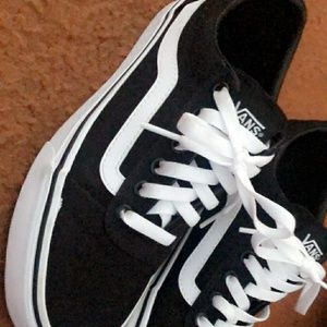 Black and white vans